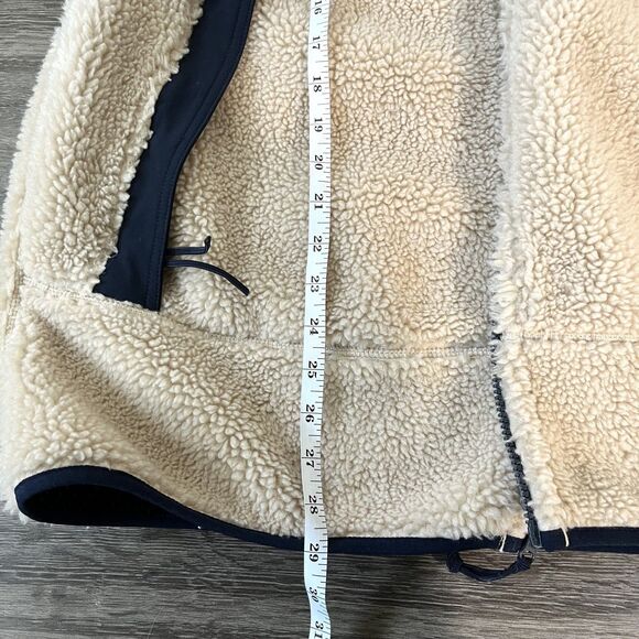 J.Crew Nordic Fleece Vest Men’s XLarge Sherpa Lined Beige Zip Front Outdoor - Picture 8 of 10